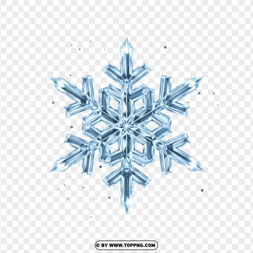 Clean Ice Flake Vector Decoration PNG Transparent Background