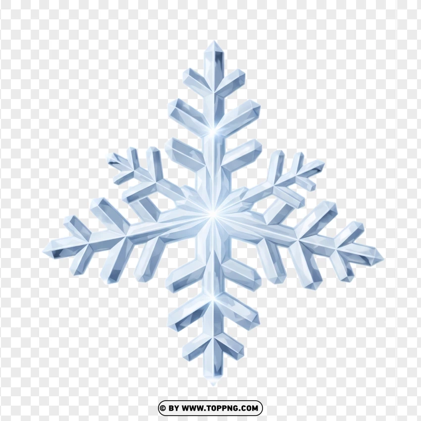 Clean Vector Snowflake With Smooth Finish PNG Transparent Background
