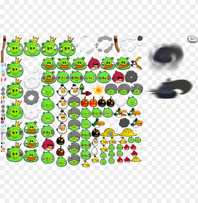 Click For Full Sized Image Pre-chrome Characters - Angry Birds Pig Sprites PNG Transparent With Clear Background ID 214975