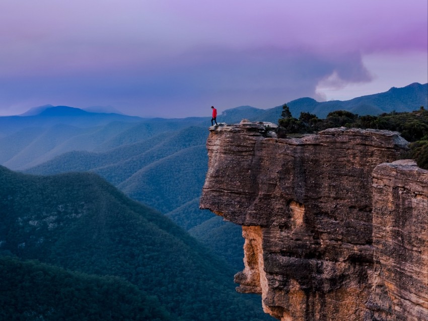 cliff, man, loneliness, sydney, australia