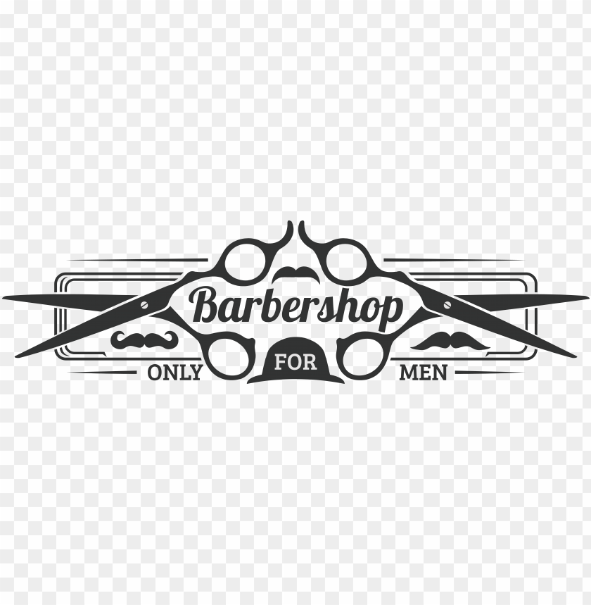 Barbershop illustration, Logo Barbershop, Male barber shop logo transparent  background PNG clipart | HiClipart