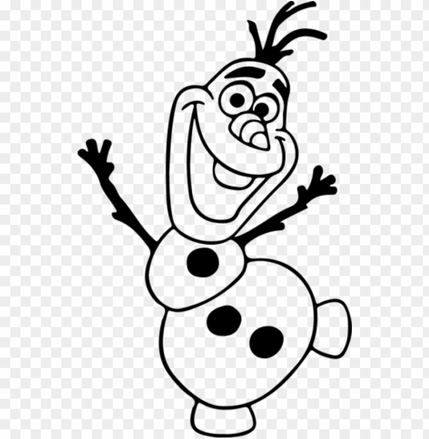free PNG clip art black and white olaf dancing vinyl decal cameo - olaf silhouette PNG image with transparent background PNG images transparent