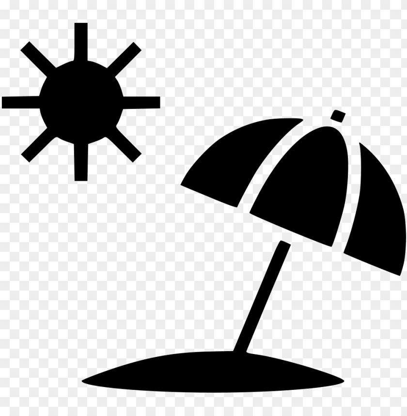 Download Clip Art Freeuse Stock Sun Summer Umbrella Beach Svg Beach Symbol Png Image With Transparent Background Toppng