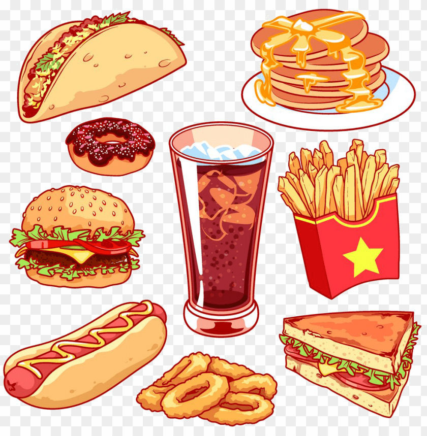 clip art library download hamburger fast food junk PNG image with  transparent background | TOPpng