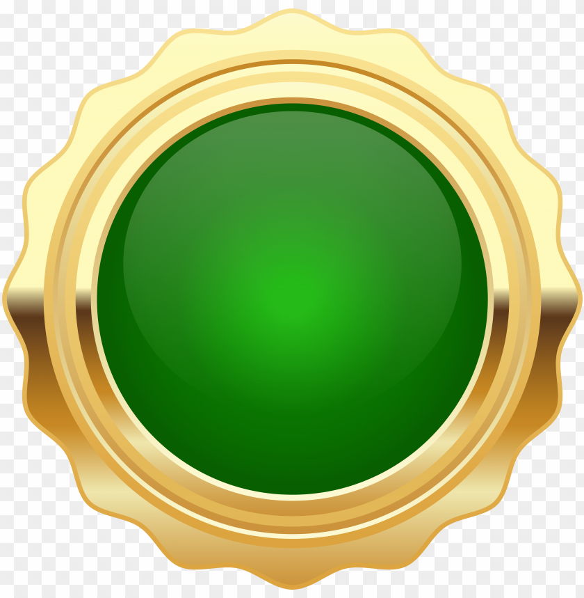 clip art seal green gold png image PNG transparent with Clear Background ID 196437