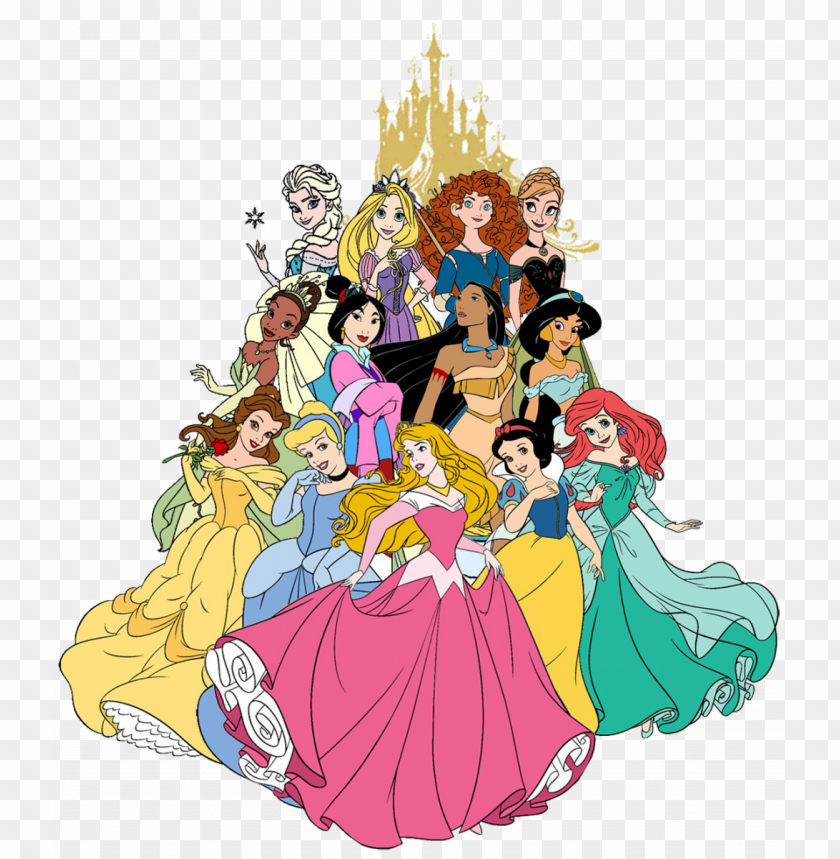 clip art transparent download best free princess file - all disney princess  clipart PNG image with transparent background | TOPpng