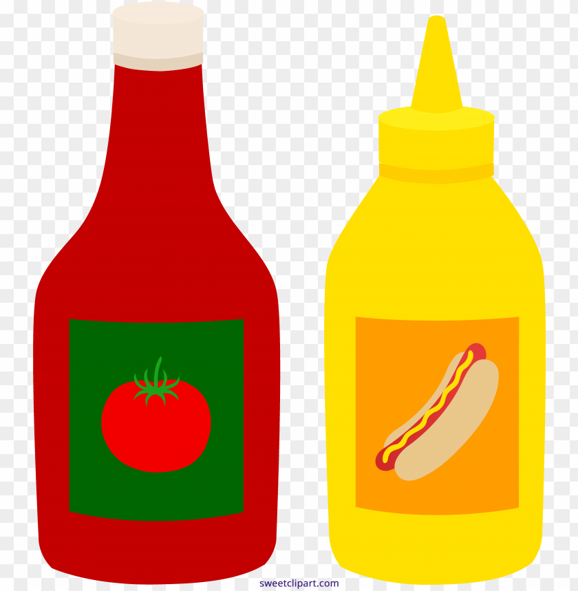 Clip Black And White Ketchup Mustard Bottles Clipart - Ketchup Clipart PNG Transparent With Clear Background ID 273321