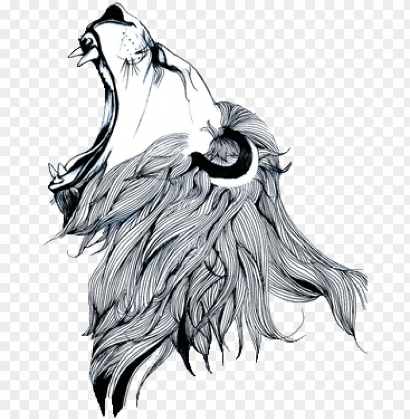 Sketchy graphic color portrait of a roaring lion on a white background with  splashes of watercolor Stock Vector | Adobe Stock