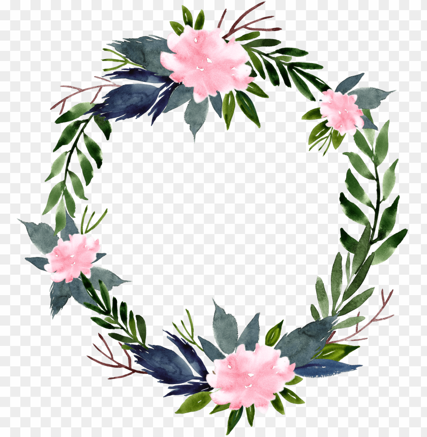 Clip Black And White Stock Flower Wreath Clip Art Ri Png Image With Transparent Background Toppng