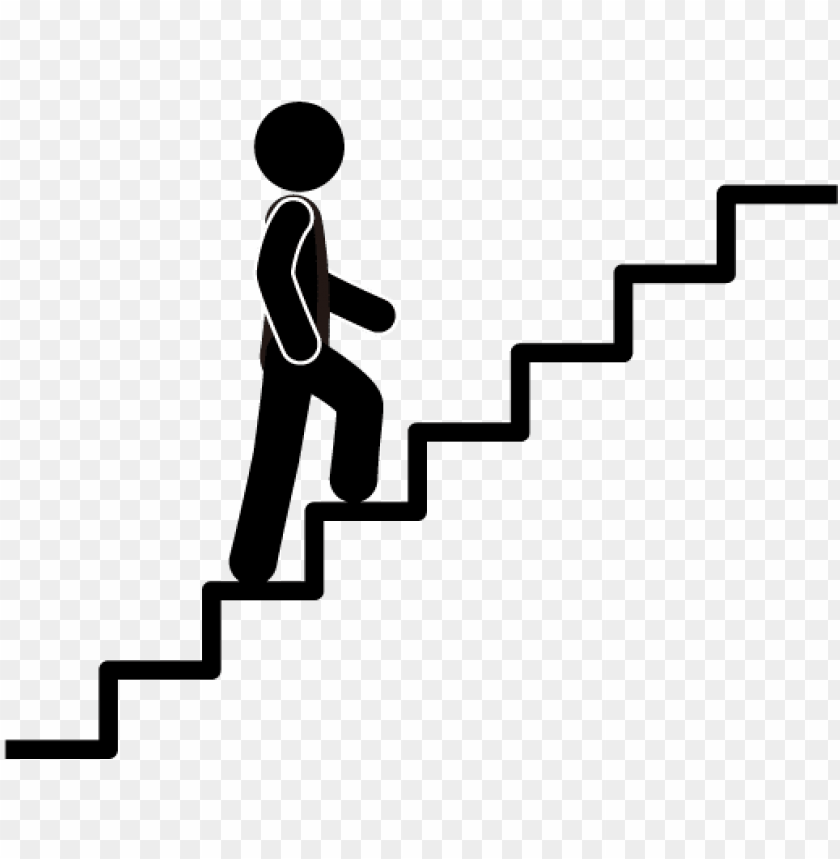 Clip Library Stair Silhouette At Getdrawings - Climbing Stairs Animated Gif PNG Transparent Background