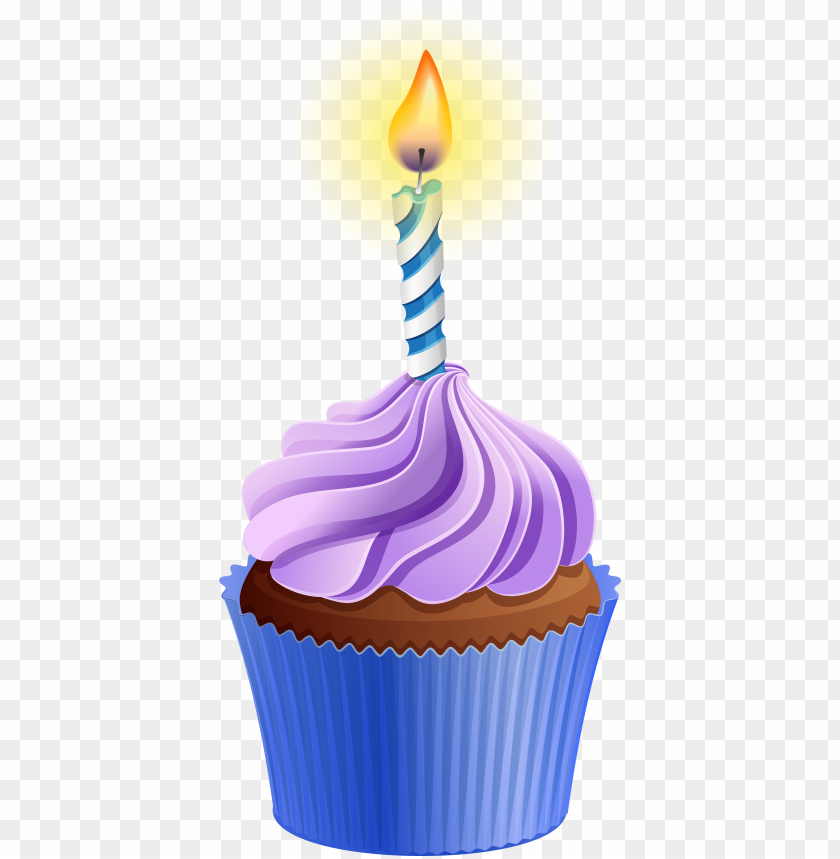 Clipart Candle Birthday Cupcake Cupcake With Candle Clipart Png Image With Transparent Background Toppng