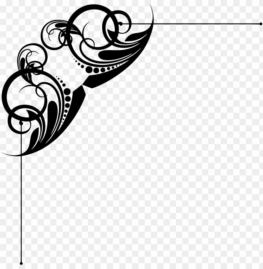 clipart free clipart corner ornament line art big image decorative png ornament border PNG transparent with Clear Background ID 171984