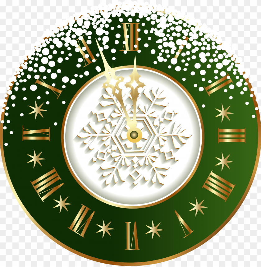 Clipart Free Green Year Png Image Gallery Yopriceville - 2017 Clock PNG Image With Transparent Background