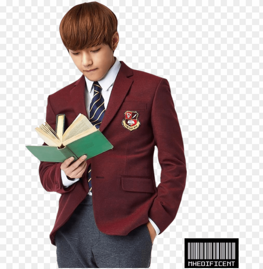 free PNG clipart freeuse download render v png by mhedyychan - kim taehyung school uniform PNG image with transparent background PNG images transparent