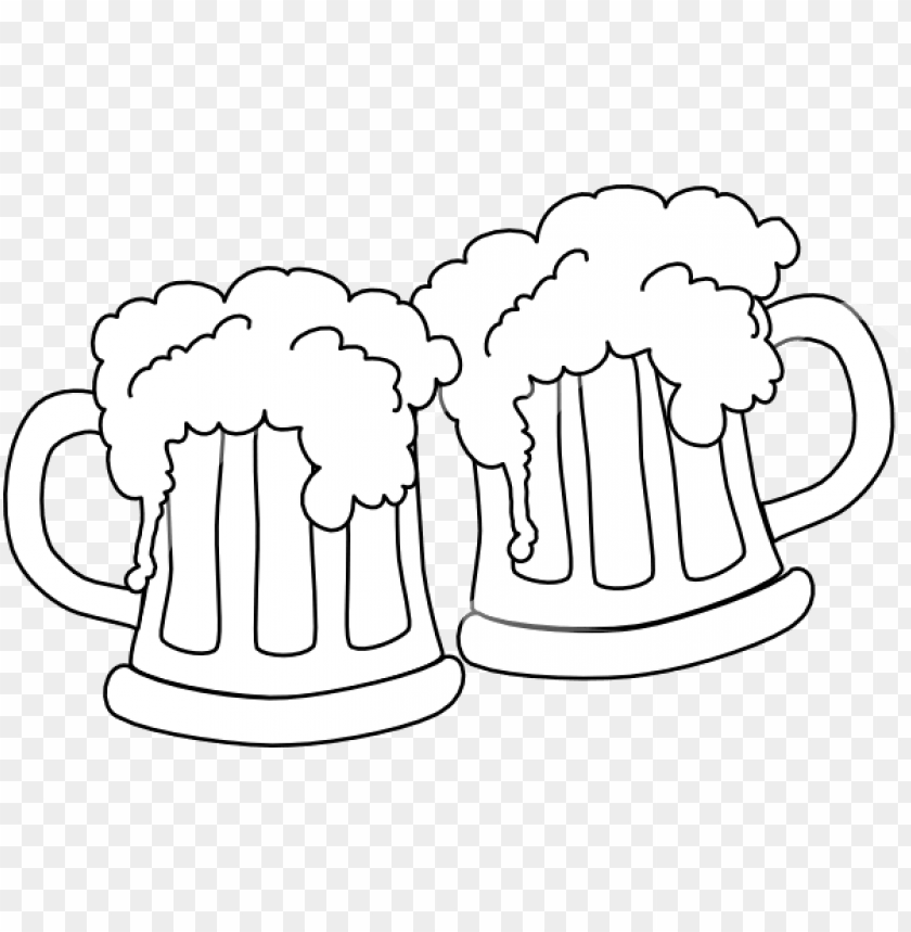 Clipart Library Stock Mug Black And White - Cheers Beer Black Background PNG Transparent With Clear Background ID 202607