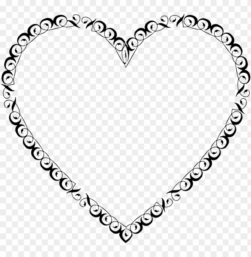 Clipart Vintage Filigree Heart - Heart Frame Vintage PNG Transparent With Clear Background ID 190611