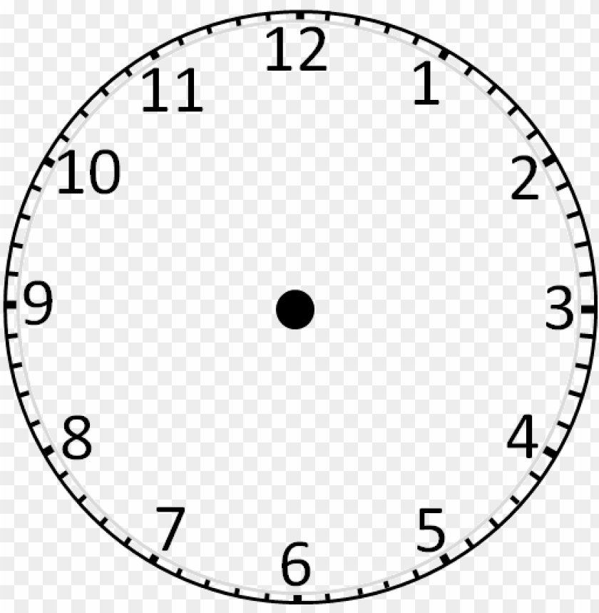 clock face without hands PNG image with transparent background.