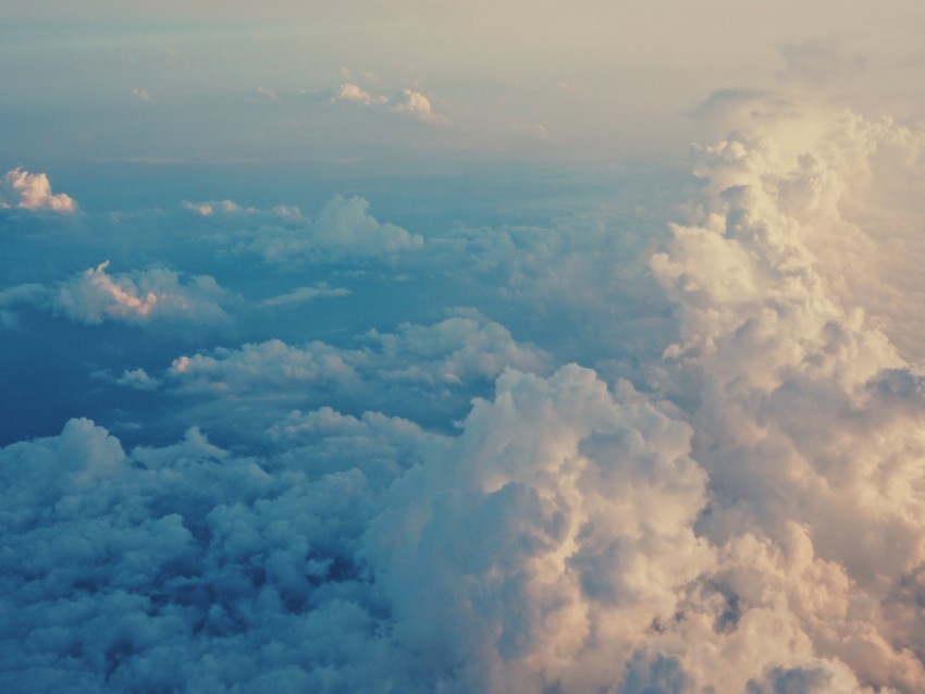 clouds, sky, porous, air, flight