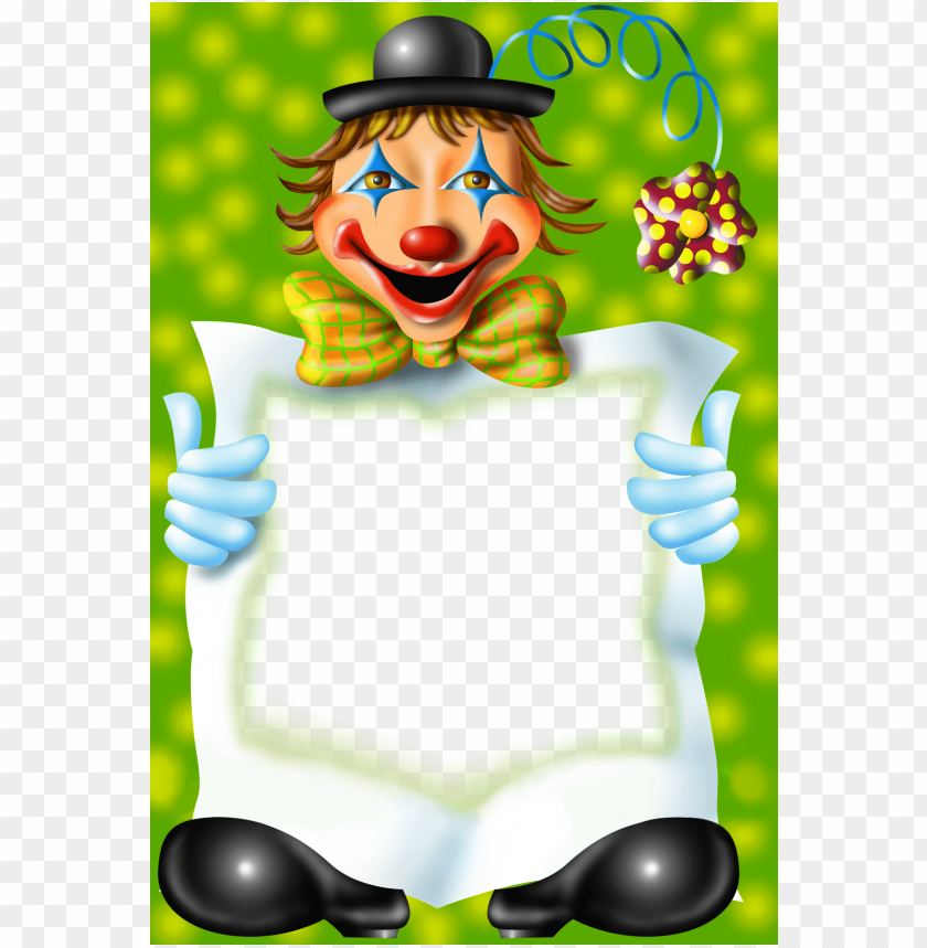 Clownphoto Frame PNG Transparent Background