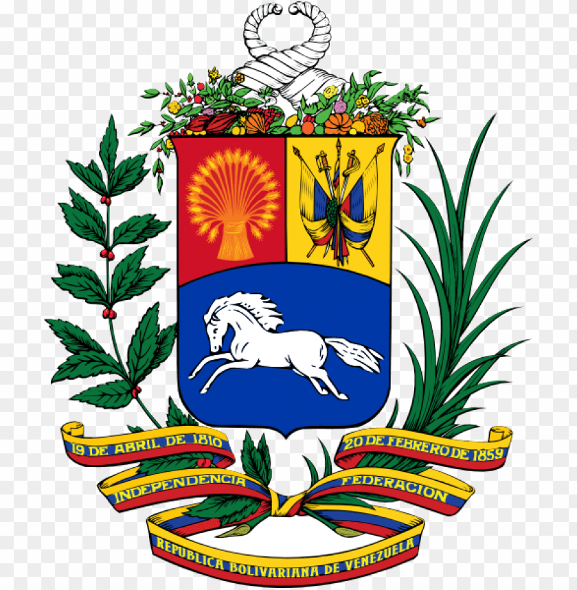 coat of arms of venezuela clip art - venezuela coat of arms PNG image with transparent background@toppng.com