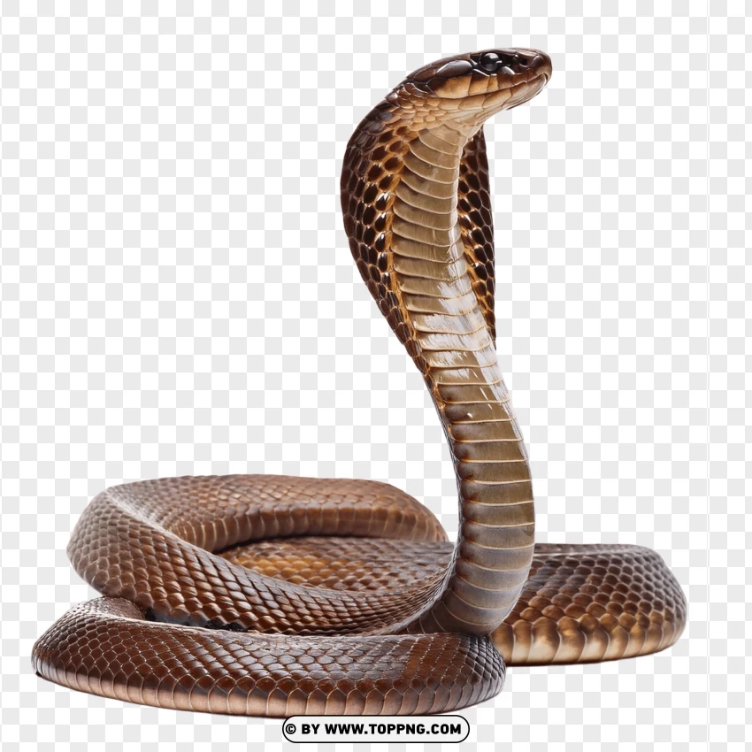 Cobra Snake In Resting Coiled Pose PNG Transparent Background