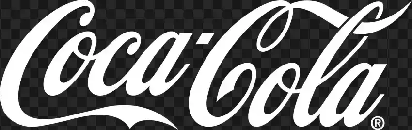 Coca-cola White Logo Design PNG Transparent Background