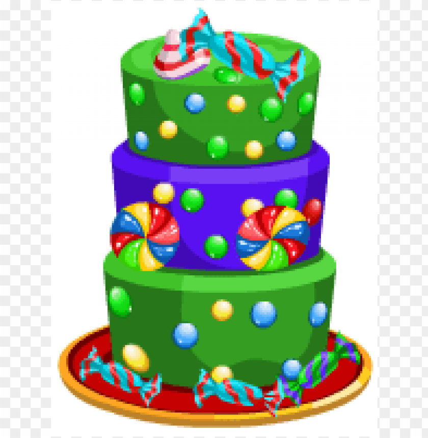 Cocoaville Candy Decorated Cake Green Png - Free PNG Images