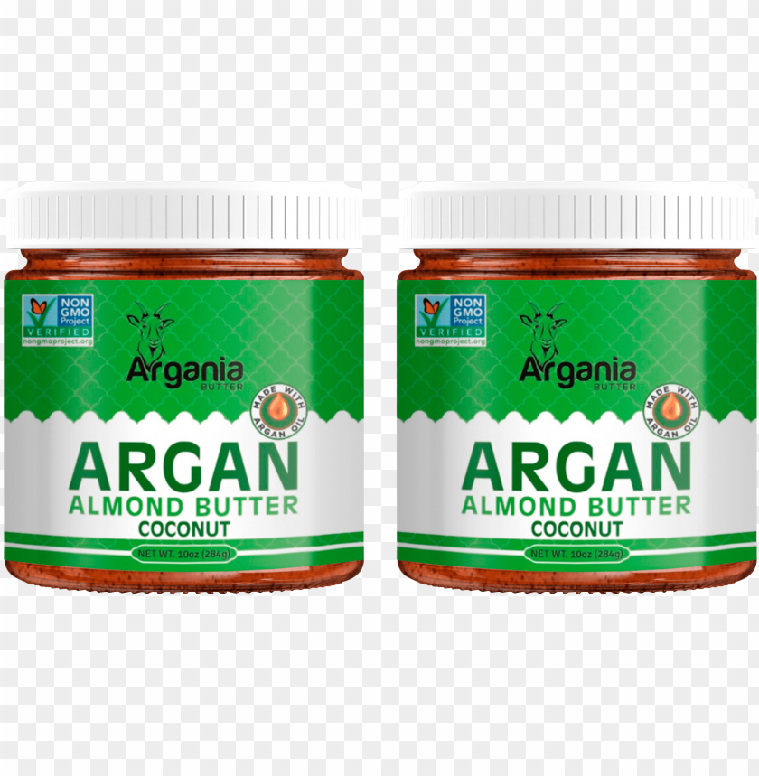 free PNG coconut argan almond butter , 2 pack of 10 oz jars PNG image with transparent background PNG images transparent