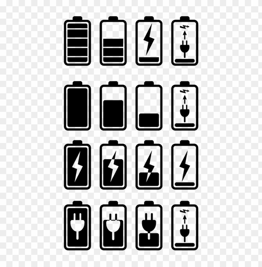 free PNG collection of battery black icons free PNG image with transparent background PNG images transparent