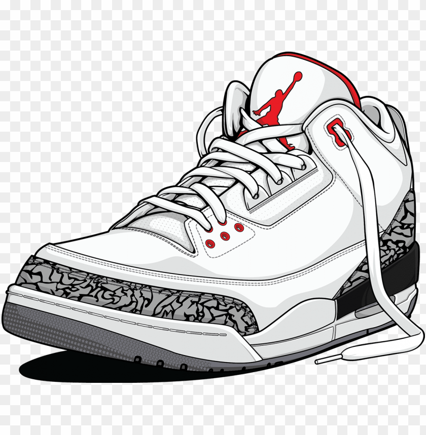 collection of free sneaker drawing cartoon on ubisafe - jordan shoes cartoo  PNG image with transparent background | TOPpng