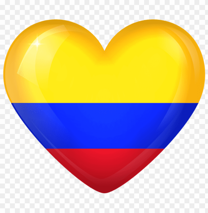 Download Colombia Large Heart Flag Clipart Png Photo  @toppng.com