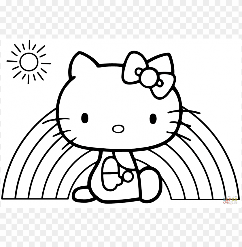 color rainbow coloring pages png image with transparent