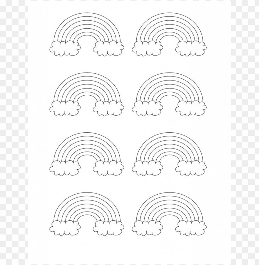Color Rainbow Coloring Pages PNG Image With Transparent Background