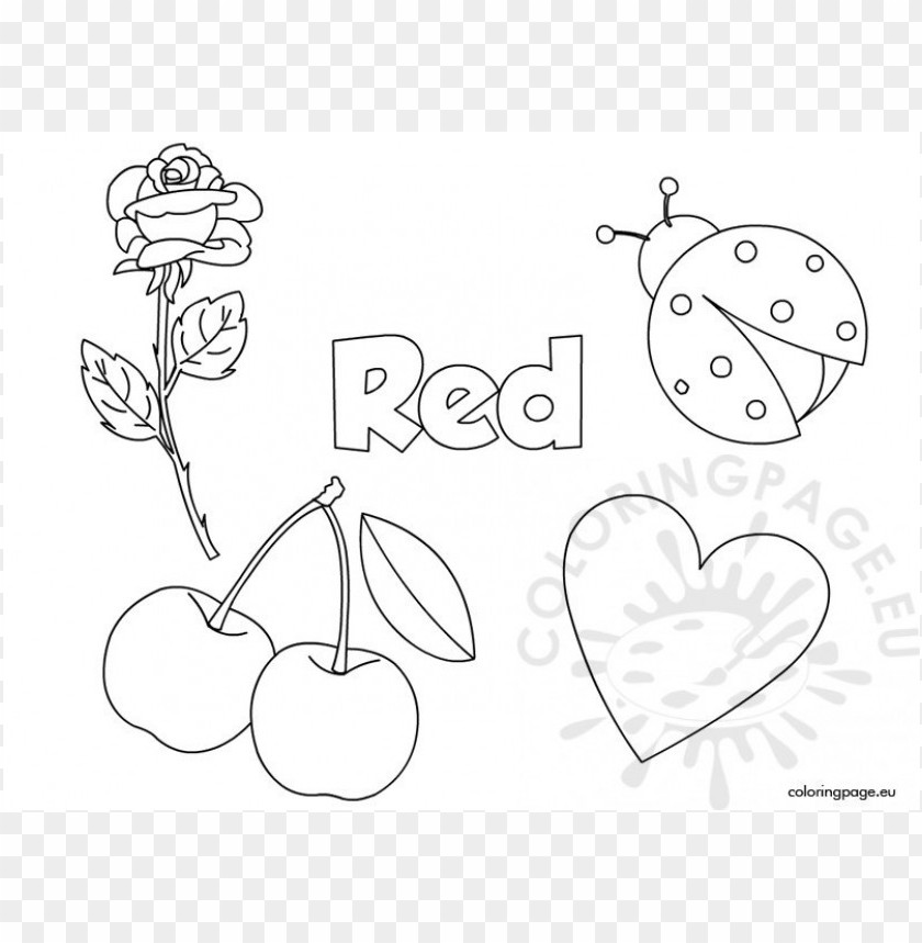 Color Red Coloring Sheet PNG Image With Transparent Background TOPpng