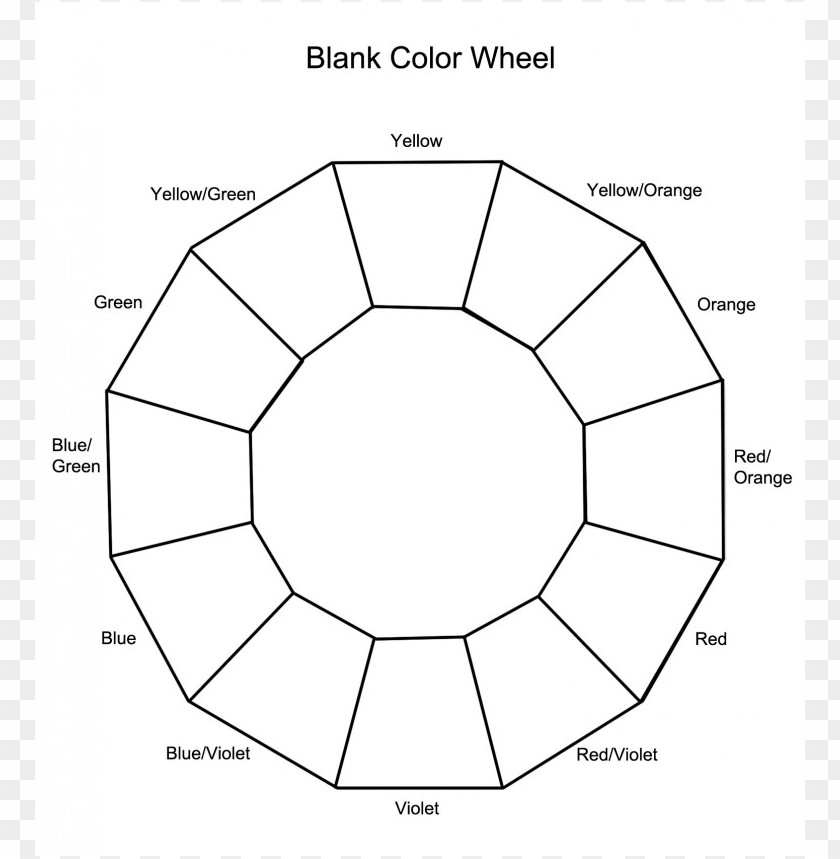 Color Wheel Coloring Page PNG Transparent With Clear Background ID 106679