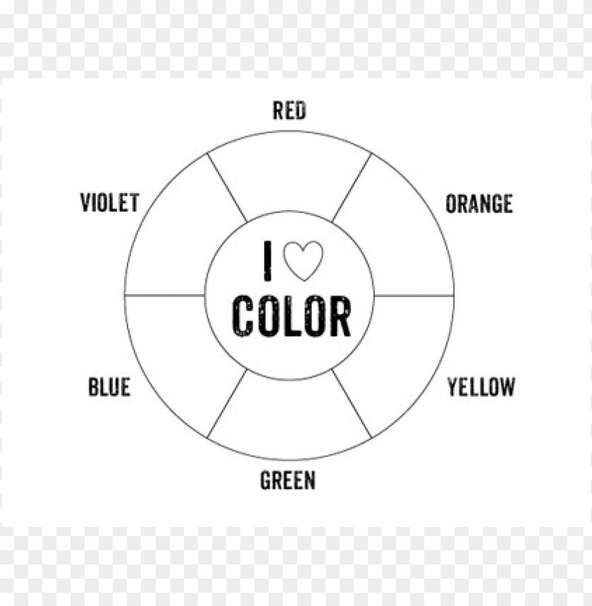 Color Wheel Coloring Page PNG Image With Transparent Background