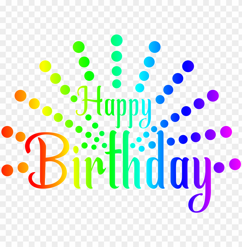 Colorful Clipart Happy Birthday - Transparent Background Happy Birthday Text PNG Transparent With Clear Background ID 165282