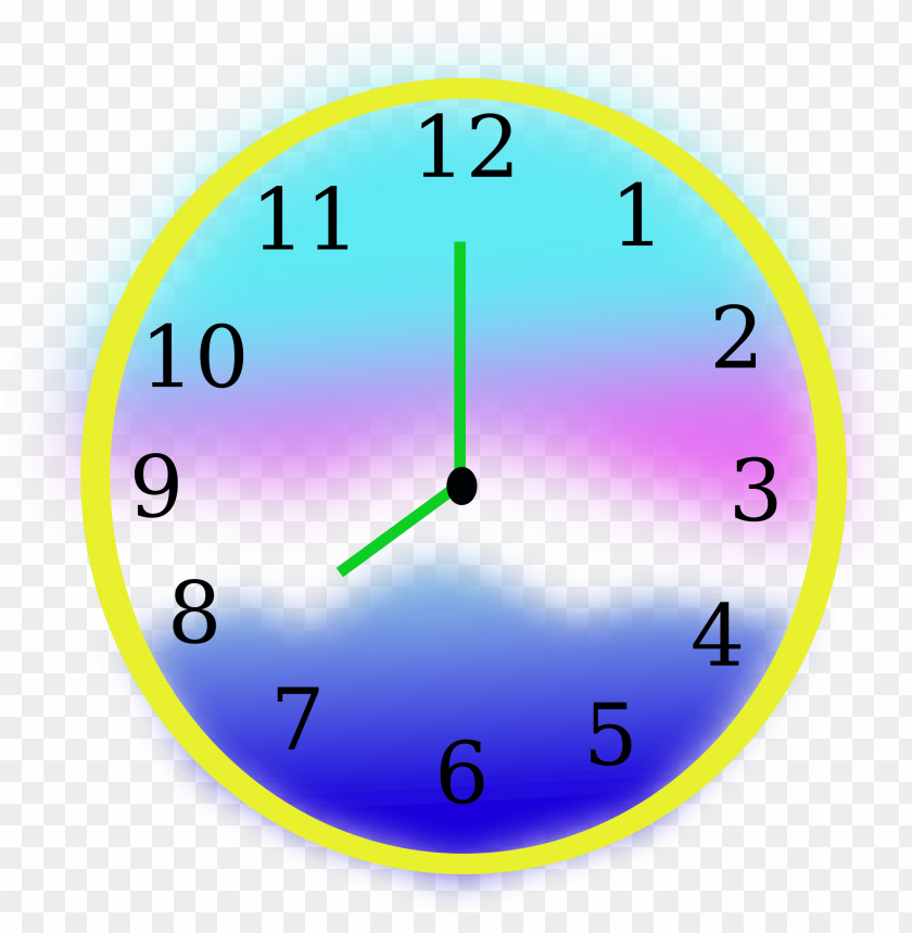 Colorful Clock Clipart Png Image With Transparent Background Toppng