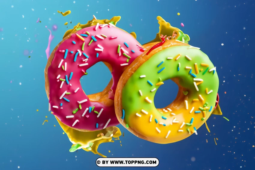 colorful ,Pastry, Dessert, Sweet, Treat, Ring-shaped, Glazed