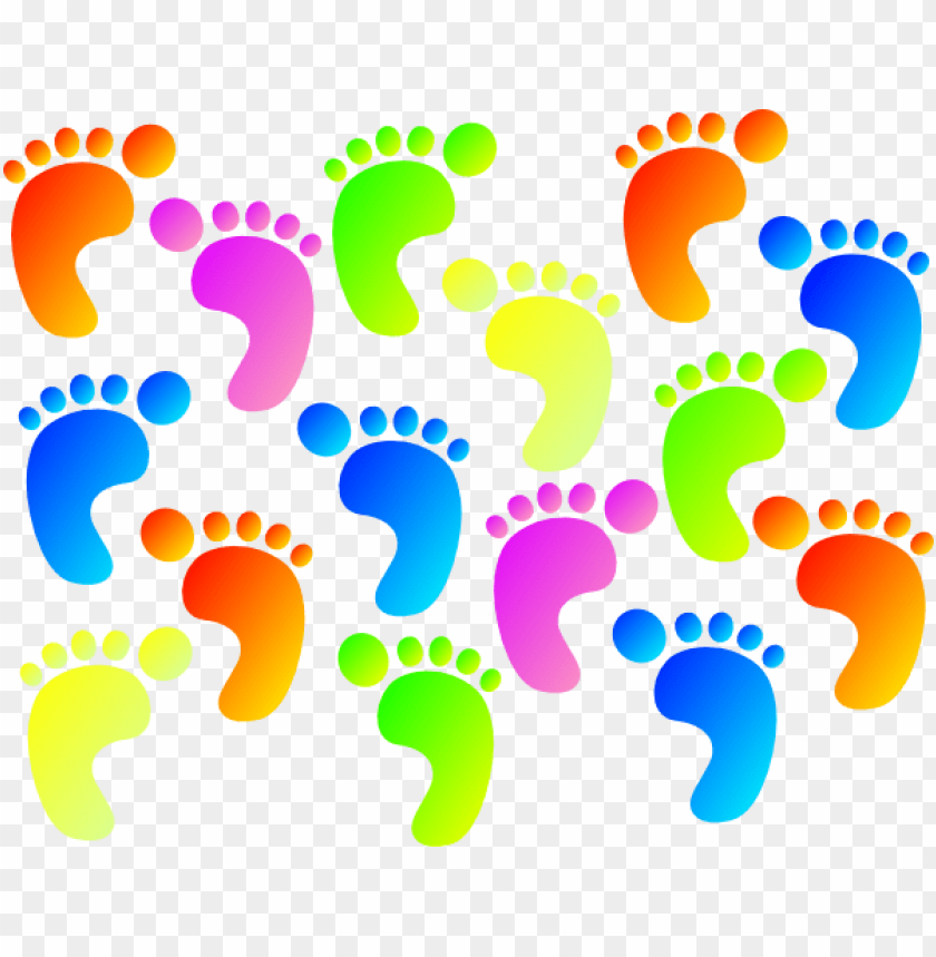 colorful footprints png, color,footprint,footprints,colorful,png