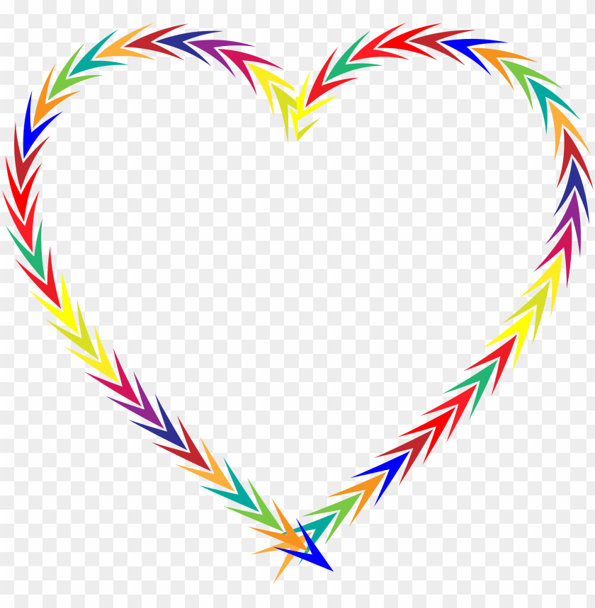 Colorful Heart With Arrow Svg Heart Colorful Transparent Png Image With Transparent Background Toppng