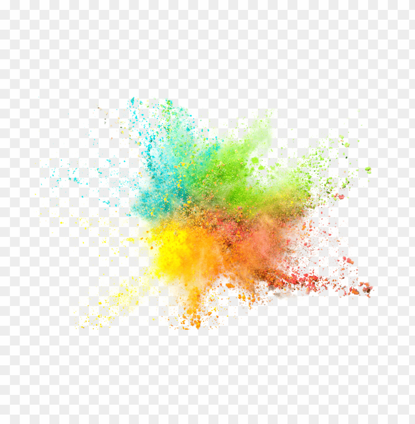 colorful powder explosion PNG with Transparent Background ID 10064