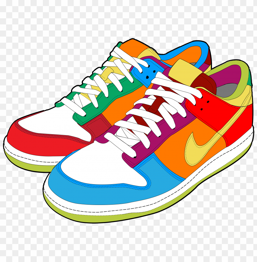 colorful sneakers clipart png photo - 33342