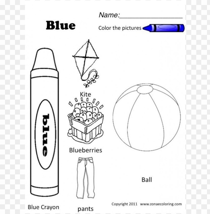 Color Blue Coloring Pages