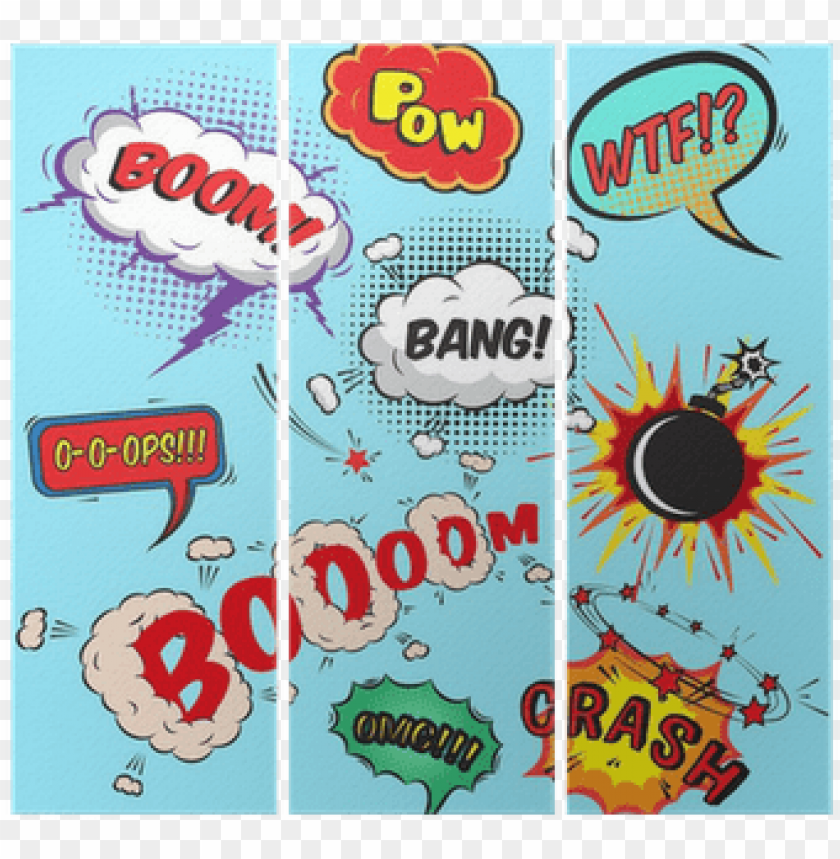 free PNG comic pop wall mural PNG image with transparent background PNG images transparent
