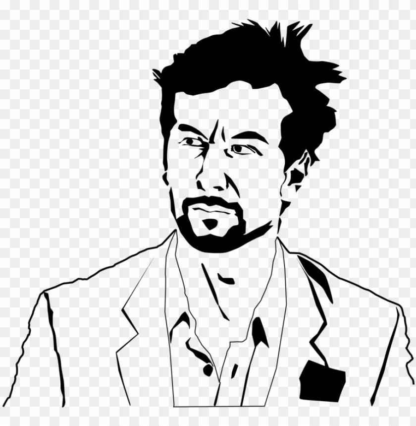 Computer Icons Black And White Facial Hair Thumbnail - รูป หน้า คน กราฟฟิก PNG Transparent With Clear Background ID 441138