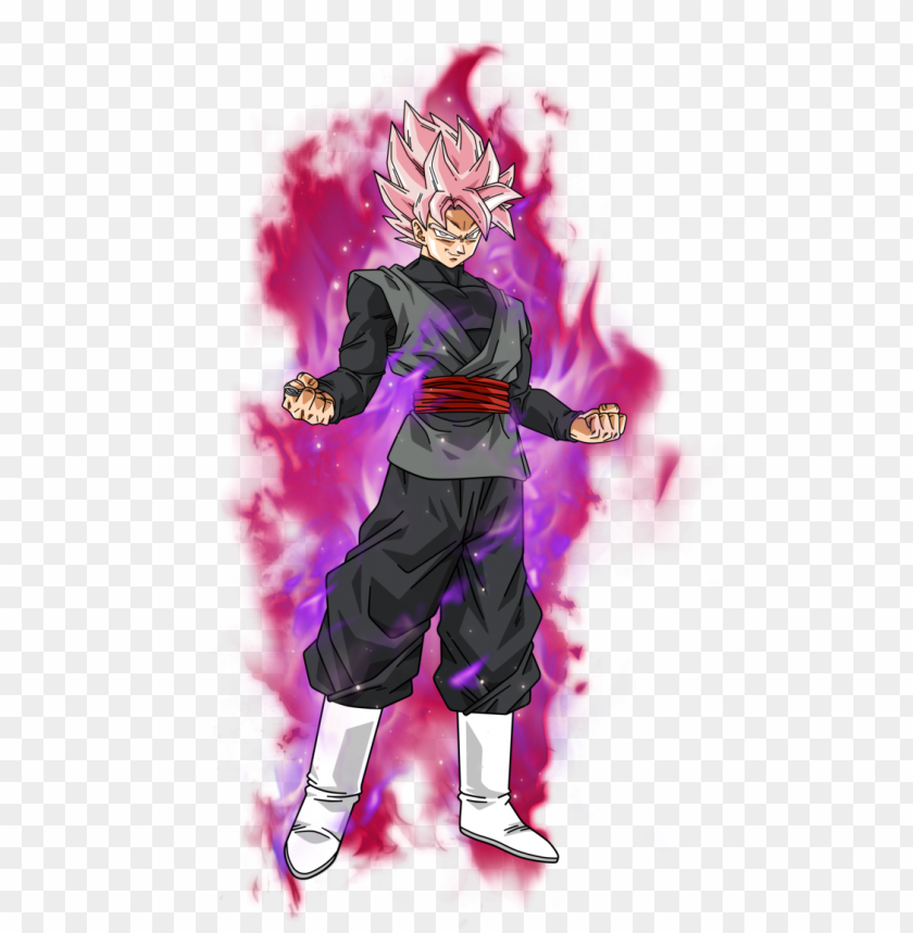 Con Un Aura Mas Cercana Al Estilo Del Anime Goku Black - Black Goku Ssj Rose PNG Transparent Background