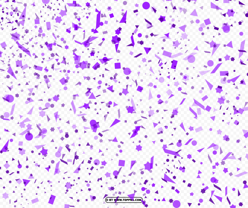 Confetti Purple Geometric Forms Png