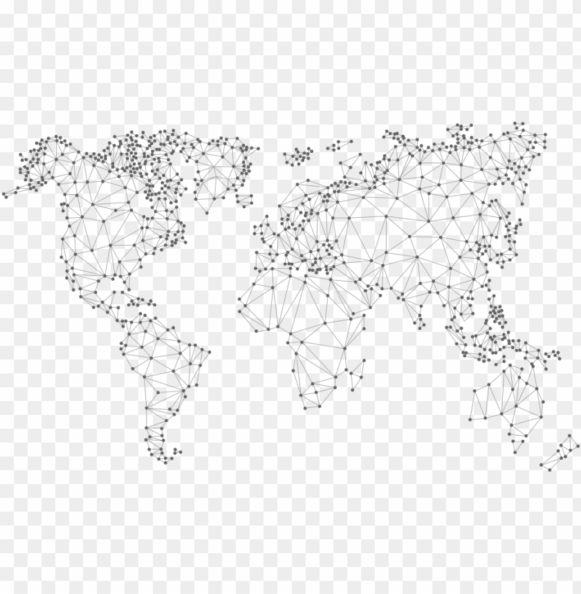 contact - digital world map PNG image with transparent background | TOPpng