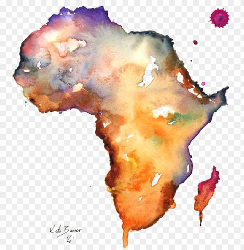 free PNG continent of africa png - african watercolor ma PNG image with transparent background PNG images transparent